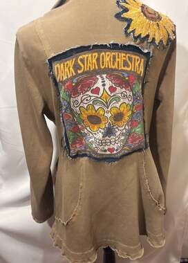 XCVI Custom Dark Star Orchestra Grateful Dead Patch Ruffle Jacket Size M